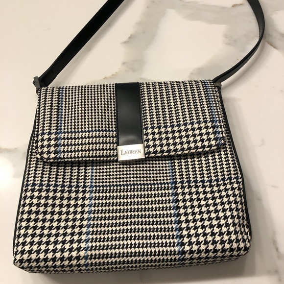 Lauren Ralph Lauren Handbags - Ralph Lauren houndstooth plaid purse